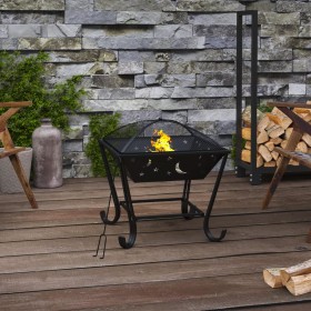 Brasero con atizador acero XXL 50 cm de vidaXL, Chimeneas - Ref: Foro24-360065, Precio: 61,99 €, Descuento: %