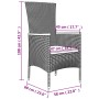 Garden chairs with cushions 2 units gray synthetic rattan by vidaXL, Garden chairs - Ref: Foro24-319526, Price: 137,56 €, Dis...