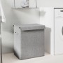 Folding laundry basket made of gray synthetic linen 51x34.5x59.5 cm by vidaXL, Laundry baskets - Ref: Foro24-351040, Price: 2...