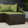 Garden footstool with brown synthetic rattan cushion by vidaXL, Outdoor ottomans - Ref: Foro24-319836, Price: 34,16 €, Discou...