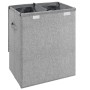 Folding laundry basket made of gray synthetic linen 51x34.5x59.5 cm by vidaXL, Laundry baskets - Ref: Foro24-351040, Price: 2...