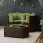 4-teiliges Gartenmöbel-Set und braune synthetische Rattankissen von vidaXL, Gartensets - Ref: Foro24-319840, Preis: 291,15 €,...