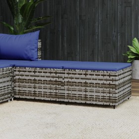 Garden footrest with cushions 2 pcs synthetic rattan gray by vidaXL, Outdoor ottomans - Ref: Foro24-319853, Price: 63,99 €, D...