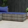 Garden footrest with cushions 2 pcs synthetic rattan gray by vidaXL, Outdoor ottomans - Ref: Foro24-319853, Price: 63,82 €, D...