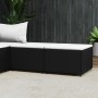 Gartenfußstütze mit Kissen 2 Stk. synthetisches Rattan schwarz von vidaXL, Hocker für den Außenbereich - Ref: Foro24-319741, ...