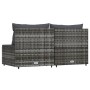 Central garden sofas with cushions 2 units gray synthetic rattan by vidaXL, Outdoor sofas - Ref: Foro24-319770, Price: 111,80...