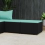 Gartenfußstütze mit Kissen 2 Stk. synthetisches Rattan schwarz von vidaXL, Hocker für den Außenbereich - Ref: Foro24-319805, ...