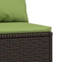 Zentrales Gartensofa mit braunen synthetischen Rattankissen von vidaXL, Outdoor-Sofas - Ref: Foro24-319833, Preis: 77,02 €, R...