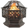 Brazier with steel poker 62x54x56 cm by vidaXL, Chimneys - Ref: Foro24-360060, Price: 164,45 €, Discount: %