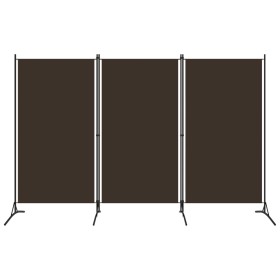 Biombo divisor de 3 paneles marrón 260x180 cm de vidaXL, Divisores de ambientes - Ref: Foro24-320732, Precio: 49,56 €, Descue...