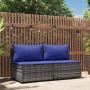 Zentrale Gartensofas mit Kissen, 2 Einheiten, graues synthetisches Rattan von vidaXL, Outdoor-Sofas - Ref: Foro24-319850, Pre...