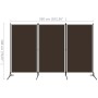 Biombo divisor de 3 paneles marrón 260x180 cm de vidaXL, Divisores de ambientes - Ref: Foro24-320732, Precio: 51,84 €, Descue...