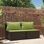 Zentrale Gartensofas mit Kissen, 2 Einheiten, braunes synthetisches Rattan von vidaXL, Outdoor-Sofas - Ref: Foro24-319834, Pr...