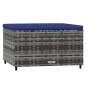 Garden footstool with gray synthetic rattan cushion by vidaXL, Outdoor ottomans - Ref: Foro24-319852, Price: 33,99 €, Discoun...