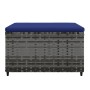 Garden footstool with gray synthetic rattan cushion by vidaXL, Outdoor ottomans - Ref: Foro24-319852, Price: 33,99 €, Discoun...