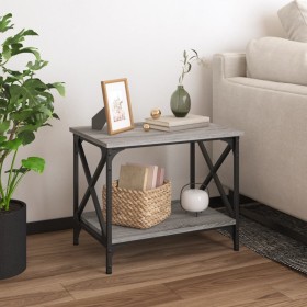 Sonoma gray plywood side table 55x38x45 cm by vidaXL, Coffee table - Ref: Foro24-823330, Price: 39,99 €, Discount: %