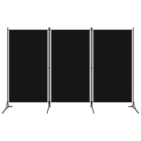 Trennwand mit 3 Paneelen schwarz 260x180 cm von vidaXL, Raumteiler - Ref: Foro24-320734, Preis: 47,99 €, Rabatt: %