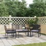 Garden furniture set with cushions, 4 pieces, black steel by vidaXL, Garden sets - Ref: Foro24-360092, Price: 411,99 €, Disco...