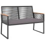 Garden furniture set with cushions, 4 pieces, black steel by vidaXL, Garden sets - Ref: Foro24-360092, Price: 411,99 €, Disco...