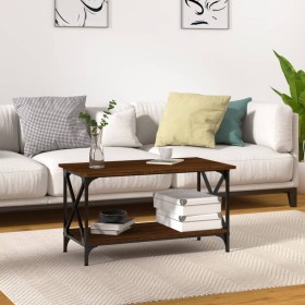 Brown oak wood and iron coffee table 80x45x45 cm by vidaXL, Coffee table - Ref: Foro24-823326, Price: 48,61 €, Discount: %