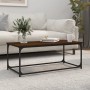 Brown oak wood and iron coffee table 102x50x40 cm by vidaXL, Coffee table - Ref: Foro24-823301, Price: 45,99 €, Discount: %