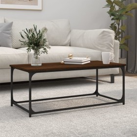 Brown oak wood and iron coffee table 102x50x40 cm by vidaXL, Coffee table - Ref: Foro24-823301, Price: 45,81 €, Discount: %