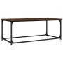 Mesa de centro madera y hierro roble marrón 102x50x40 cm de vidaXL, Mesas de centro - Ref: Foro24-823301, Precio: 45,81 €, De...