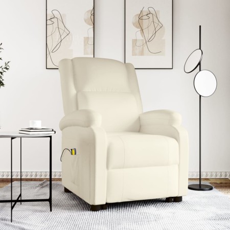 Cream synthetic leather lifting massage chair by vidaXL, Electric massage chairs - Ref: Foro24-3109458, Price: 335,84 €, Disc...