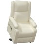 Cream synthetic leather lifting massage chair by vidaXL, Electric massage chairs - Ref: Foro24-3109458, Price: 335,84 €, Disc...