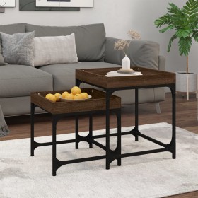 Side tables 2 pcs oak brown plywood by vidaXL, Coffee table - Ref: Foro24-823286, Price: 51,74 €, Discount: %