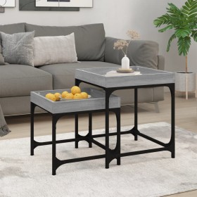 Side tables 2 pcs Sonoma gray plywood by vidaXL, Coffee table - Ref: Foro24-823285, Price: 51,99 €, Discount: %