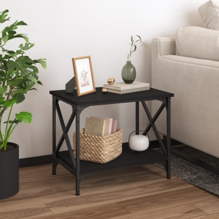 Mesa auxiliar de madera contrachapada negro 55x38x45 cm de vidaXL, Mesas de centro - Ref: Foro24-823327, Precio: 39,64 €, Des...