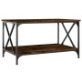 Smoked oak wood and iron coffee table, 80x50x45 cm by vidaXL, Coffee table - Ref: Foro24-823319, Price: 49,42 €, Discount: %