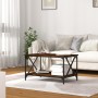 Smoked oak wood and iron coffee table, 80x50x45 cm by vidaXL, Coffee table - Ref: Foro24-823319, Price: 49,42 €, Discount: %