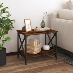 Smoked oak plywood side table 55x38x45 cm by vidaXL, Coffee table - Ref: Foro24-823329, Price: 43,15 €, Discount: %