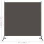 Anthrazitgrauer Raumteiler mit 1 Panel 175x180 cm von vidaXL, Raumteiler - Ref: Foro24-320737, Preis: 25,81 €, Rabatt: %