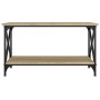 Mesa de centro madera y hierro roble Sonoma 80x45x45 cm de vidaXL, Mesas de centro - Ref: Foro24-823323, Precio: 46,99 €, Des...