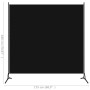 Biombo divisor de 1 panel negro 175x180 cm de vidaXL, Divisores de ambientes - Ref: Foro24-320738, Precio: 25,81 €, Descuento: %