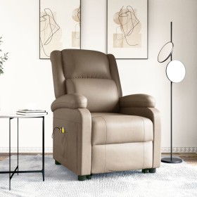 Cappuccino-colored synthetic leather lifting massage chair by vidaXL, Electric massage chairs - Ref: Foro24-3110863, Price: 3...