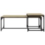 2 oak Sonoma plywood coffee tables by vidaXL, Coffee table - Ref: Foro24-823338, Price: 52,99 €, Discount: %