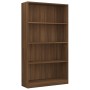 4-stöckiges Holzregal braune Eiche Farbe 80x24x142 cm von vidaXL, Bücherregale und Regale - Ref: Foro24-815392, Preis: 83,37 ...