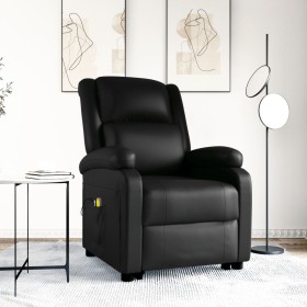 Sillón de masaje elevable cuero sintético negro de vidaXL, Sillones de masaje eléctricos - Ref: Foro24-3109457, Precio: 369,9...