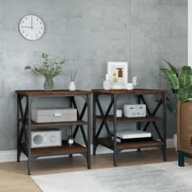 Side tables 2 pcs oak brown wood 40x42x50 cm by vidaXL, Side tables - Ref: Foro24-825781, Price: 50,99 €, Discount: %