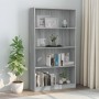 Sonoma gray plywood 4-tier shelving unit 80x24x142cm by vidaXL, Bookcases and shelves - Ref: Foro24-815391, Price: 70,68 €, D...