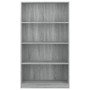 Sonoma gray plywood 4-tier shelving unit 80x24x142cm by vidaXL, Bookcases and shelves - Ref: Foro24-815391, Price: 70,68 €, D...