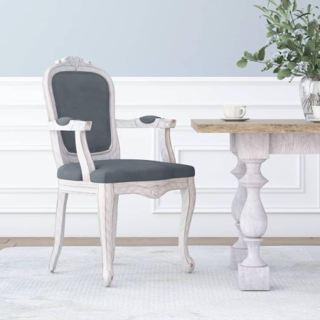 Dark gray velvet dining chair 62x59.5x100.5 cm by vidaXL, dining chairs - Ref: Foro24-344461, Price: 126,47 €, Discount: %