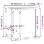 Beistelltisch aus braunem Eichensperrholz 50x35x52 cm von vidaXL, Seitentische - Ref: Foro24-825816, Preis: 25,79 €, Rabatt: %