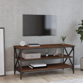 Oak brown plywood TV cabinet 100x40x50 cm by vidaXL, Side tables - Ref: Foro24-825796, Price: 61,96 €, Discount: %