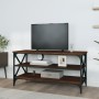 Oak brown plywood TV cabinet 100x40x50 cm by vidaXL, Side tables - Ref: Foro24-825796, Price: 61,76 €, Discount: %