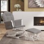 Nursing chair with stool light gray fabric by vidaXL, Rocking chairs - Ref: Foro24-351662, Price: 283,68 €, Discount: %